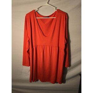 Loveu Dear Womens Plus Size 2XL Tunic Top Shirt Blouse Pink Long Sleeve Barbie